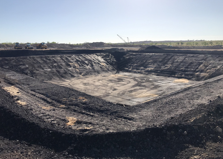 Turkey Nest for Water Storage - Sub Grade Placement