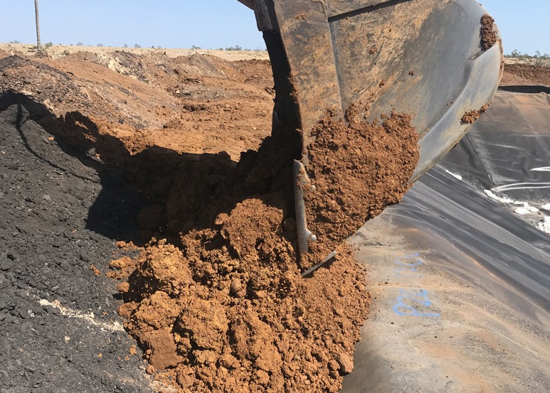Turkey Nest for Water Storage - Material Placement