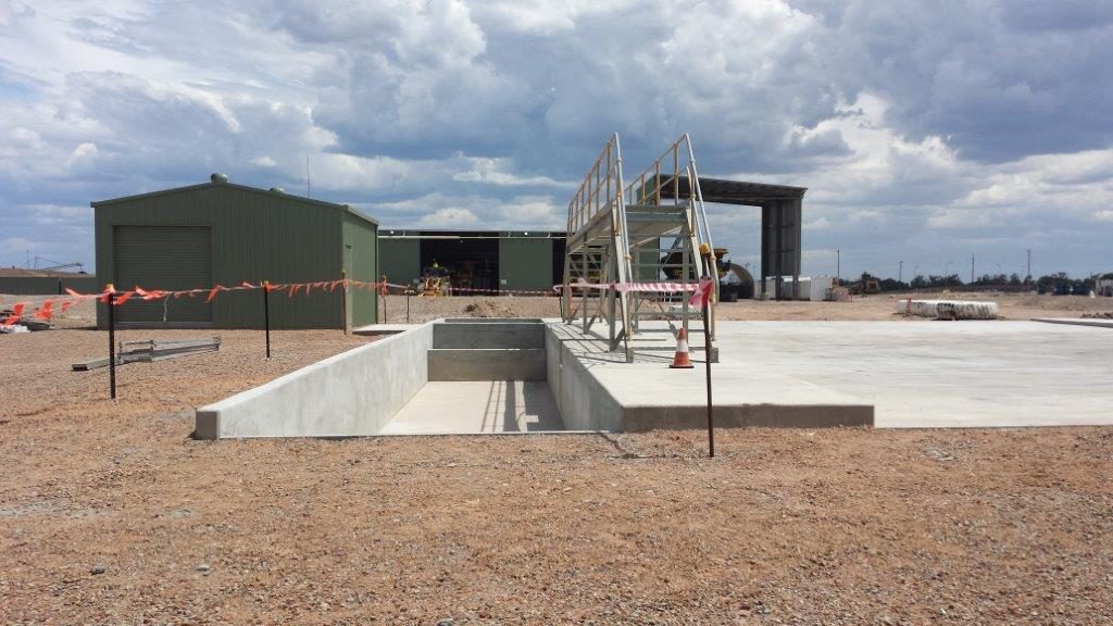 Formed Concrete Washbay Gantry