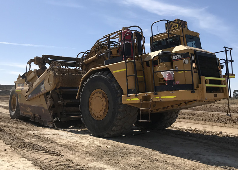 AE Group Scraper on drainage levee project